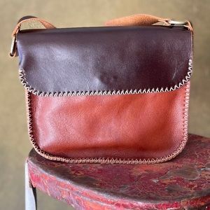 Handmade leather messenger bag